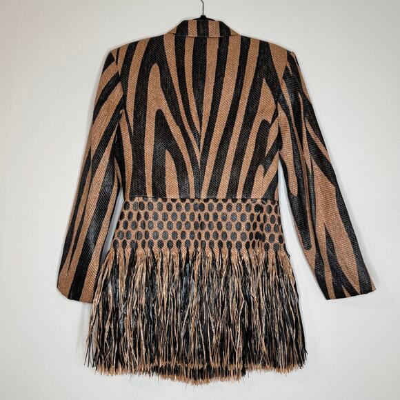 Ulla Johnson Priya Fringe Printed Blazer – Current Season – Medium - Picture 8 of 9